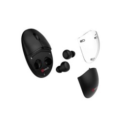 C-TECH Myš s TWS sluchátky WLM-21 Dual mode, bezdrátová, BT5.0 + 2,4GHz, 1600DPI, 3 tlačítka, USB nano receiver, černá