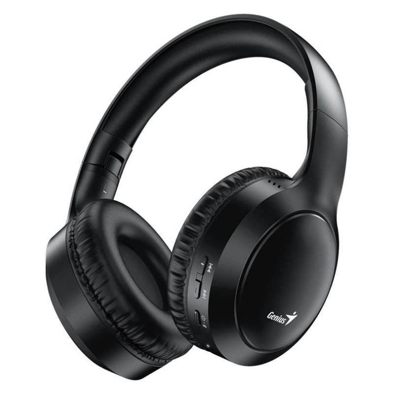 Genius HS-800BT, Headset, náhlavní, bezdrátový, skládací, mikrofon, 40mm měniče, Bluetooth 6.0, 25h výdrž, USB-C nabíj.