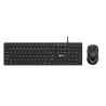 C-TECH KBM-108, drátový combo set s myší, multimediální,nízkoprofilové klávesy, USB, CZ/SK
