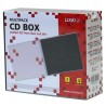 Box na 1 ks CD, průhledný, černý tray, Logo, 10,4 mm, 5-pack, DOPRODEJ