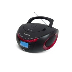 Orava RCD-813 R Přenosný CD/USB přehrávač s rádiem a Bluetooth, červeno-černý