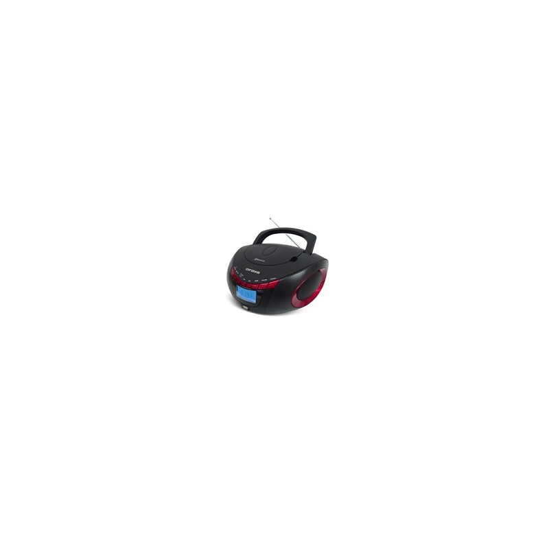 Orava RCD-813 R Přenosný CD/USB přehrávač s rádiem a Bluetooth, červeno-černý