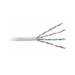 UTP kabel LYNX, Cat5E, drát, PVC, Dca, šedý, 100m - poškozený obal