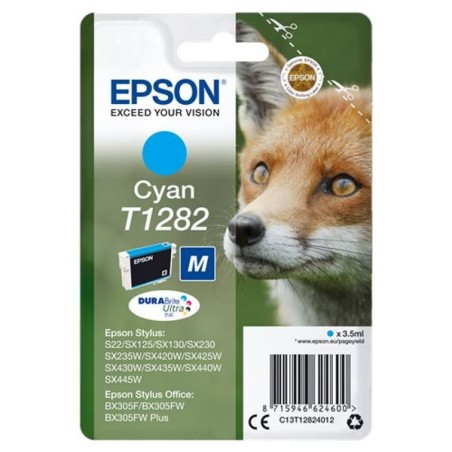 EPSON ink bar Singlepack "Liška" Cyan T1282 DURABrite Ultra Ink (3,5 ml)