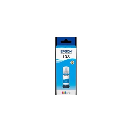 EPSON 108 EcoTank Cyan ink bottle