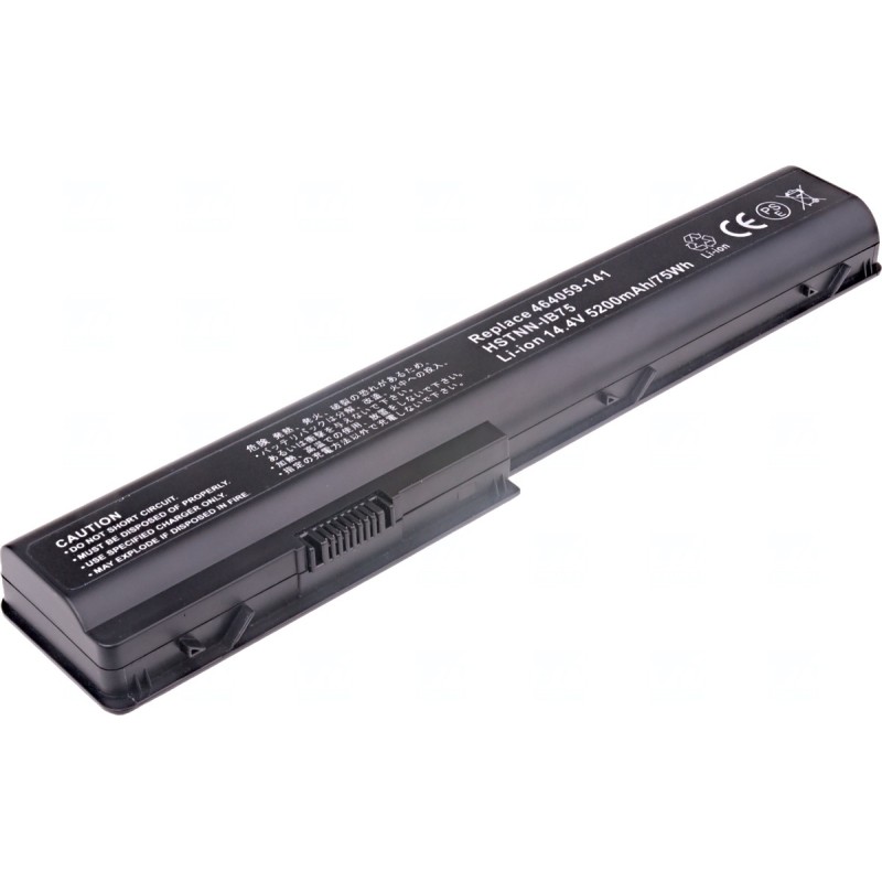 Baterie T6 Power pro HP Pavilion dv7-1000, dv7-2000, dv7-3000, dv8-1000 serie, 5200mAh, 75Wh, 8cell