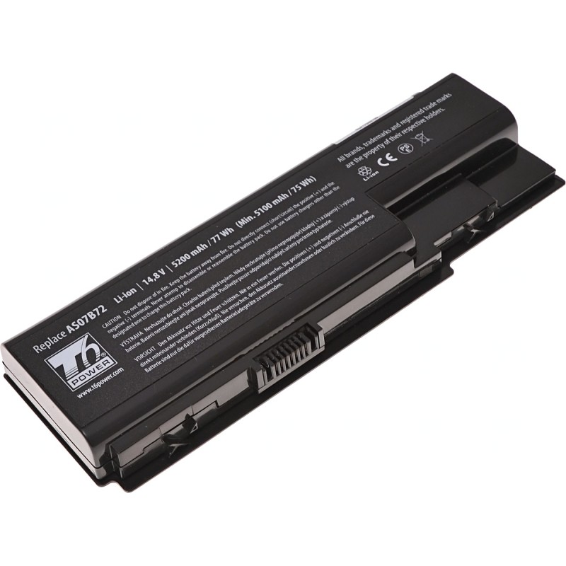 Baterie T6 Power pro Acer Aspire 5310, 5520, 5720, 5920, 7720, TravelMate 7530, 5200mAh, 77Wh, 8cell