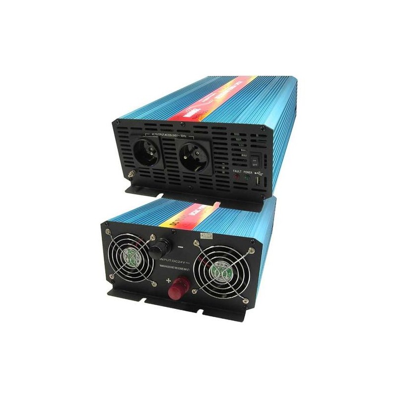 Měnič napětí Carspa P2000U-24 24V/230V+USB 2000W, čistá sinusovka