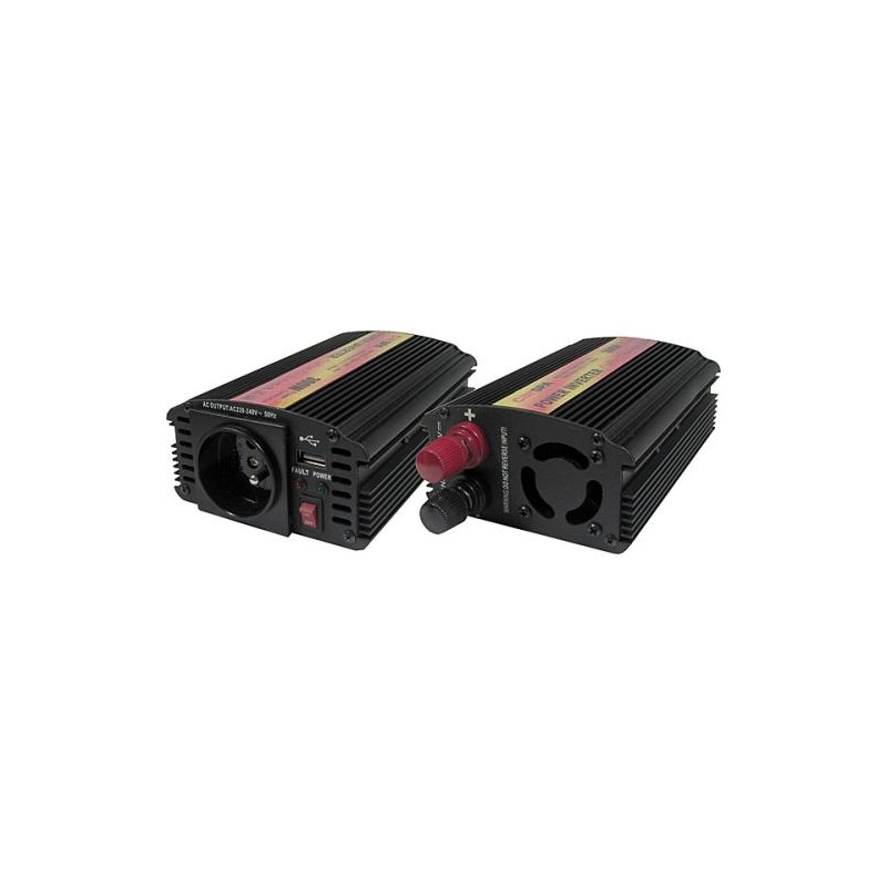 Měnič napětí Carspa CAR300U-12 12V/230V+USB 300W, modifikovaná sinus