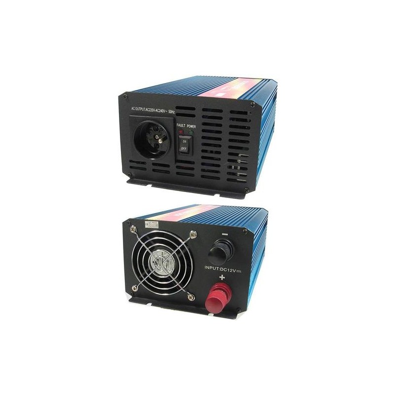 Měnič napětí Carspa P1000-12, 12V/230V1000W čistá sinusovka