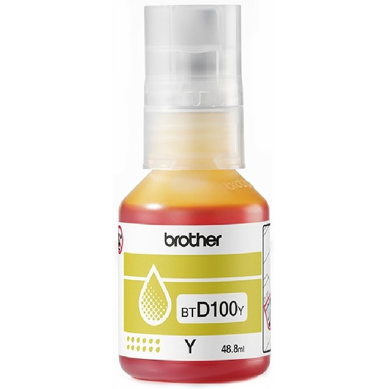 BROTHER INK BT-D100Y yellow pro T23x, T43x, T53x, T73x, T93x cca 5000 stránek - INKTANK