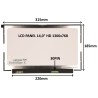 LCD PANEL 14,0" HD 1366x768 30PIN MATNÝ / BEZ ÚCHYTŮ