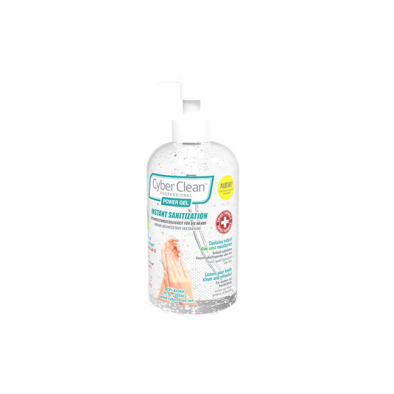 CyberClean POWER GEL - instant liquid sanitizer 7 oz / 220 ml (47029)