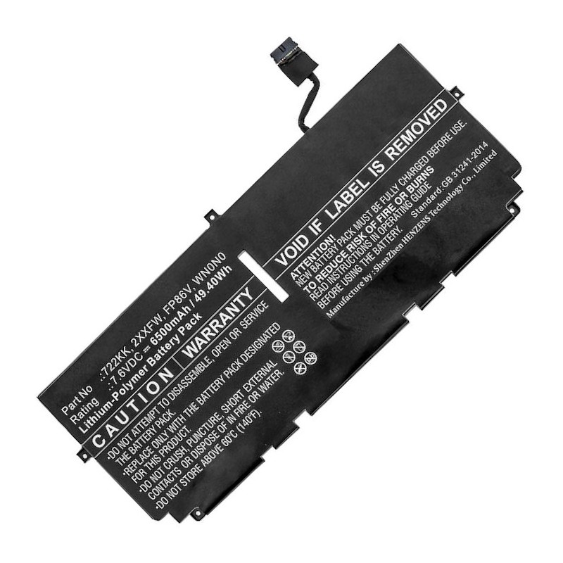 Baterie Li-Pol 7,6V 6500mAh pro DELL XPS 13 9300