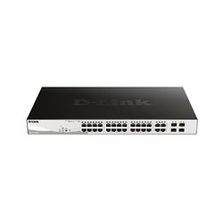 D-Link DGS-1210-28P 28-port Gigabit Smart+ PoE Switch, 24x GbE PoE+, 4x RJ45/SFP, PoE 193W