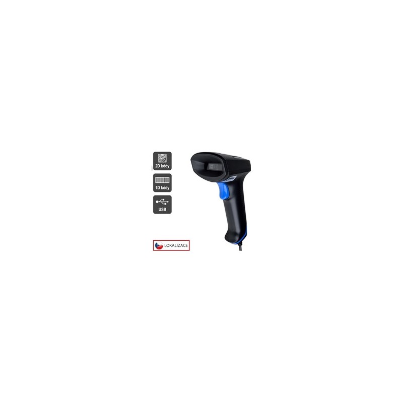 Virtuos CCD 2D čtečka Virtuos HT-851A, USB, bez stojánku, černá