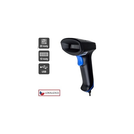 Virtuos CCD 2D čtečka Virtuos HT-851A, USB, bez stojánku, černá