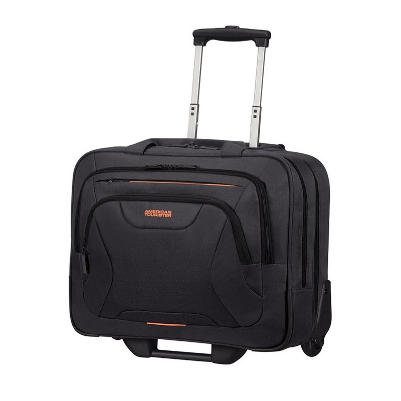 American Tourister AT WORK ROLLING TOTE 15.6" Black/Orange