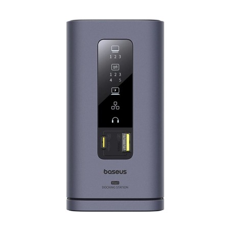 Baseus Dokovací stanice Spacemate 11v1 (USB-C PD, USB-C, 2x USB-A, 3x HDMI) šedá