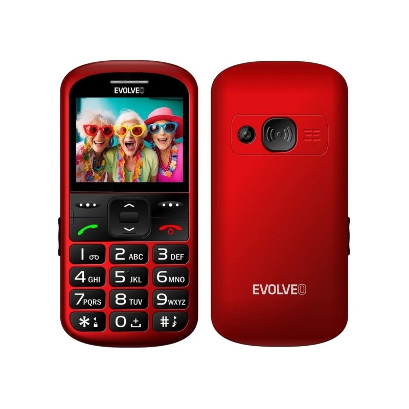EVOLVEO EasyPhone XS, mobilní telefon pro seniory, červený
