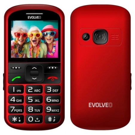 EVOLVEO EasyPhone XS, mobilní telefon pro seniory, červená