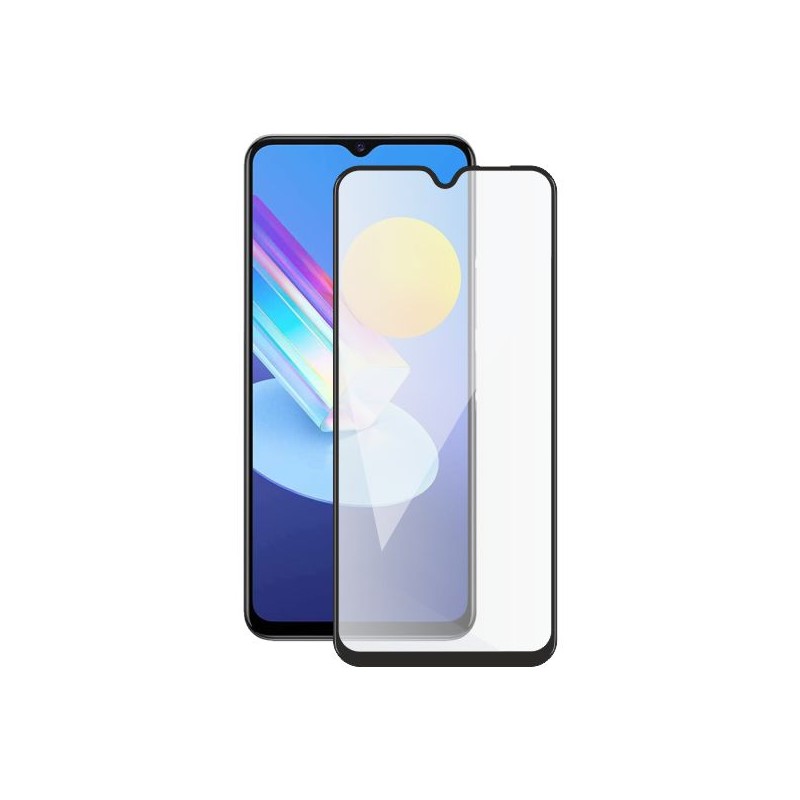 Screenshield VIVO Y72 5G (full COVER black) Tempered Glass Protection
