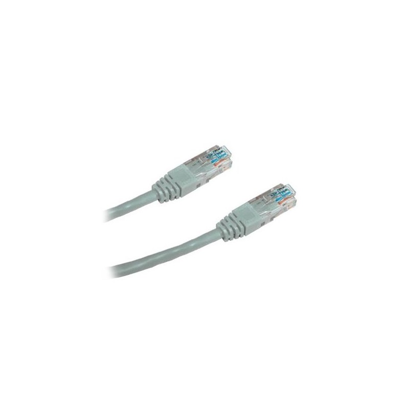 DATACOM Patchkabel 10m , UTP , Cat5e , RJ45, šedý