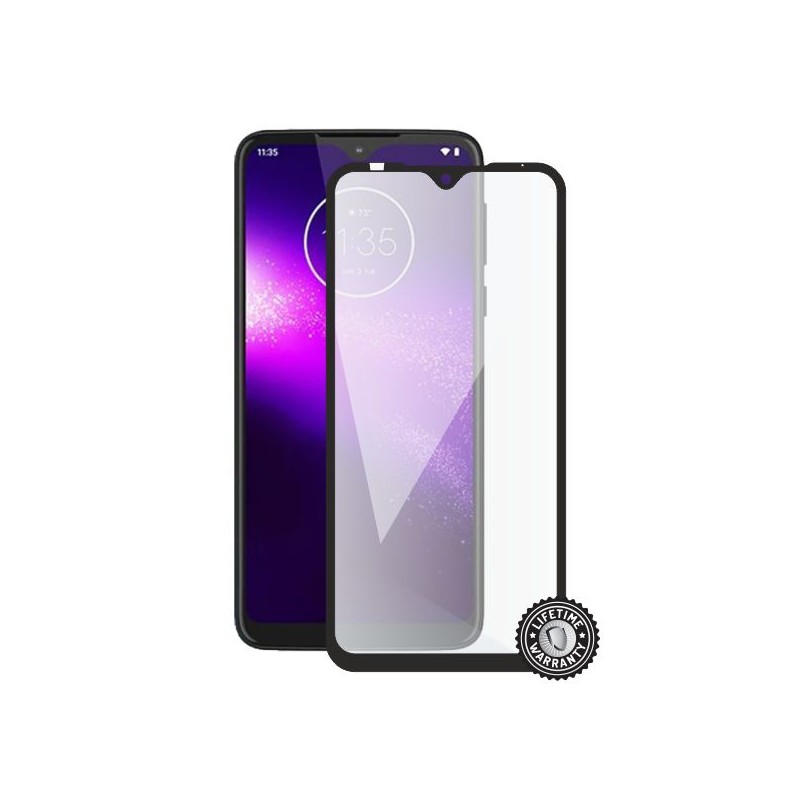 Screenshield MOTOROLA One Macro XT2016 Tempered Glass protection (full COVER black)