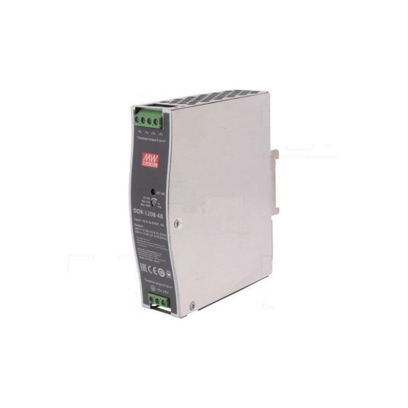 MEANWELL - DDR-120B-48 - Průmyslový měnič napětí z 17-34V na 48V 120W na DIN