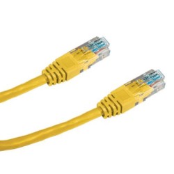 DATACOM patch cord UTP cat5e 1M žlutý