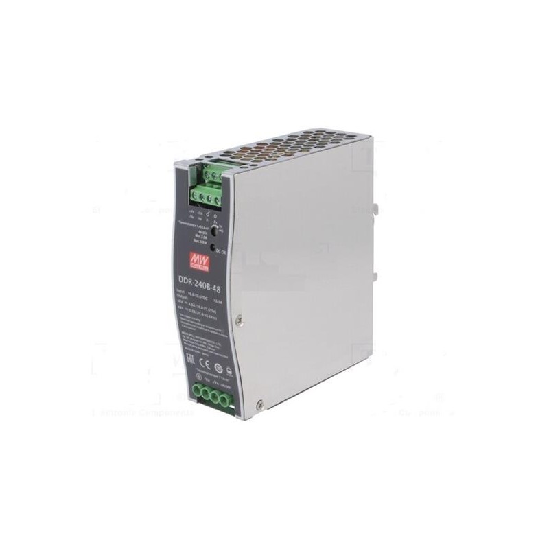 MEANWELL - DDR-240C-24 - Průmyslový měnič napětí DC-DC 24V 10A na DIN