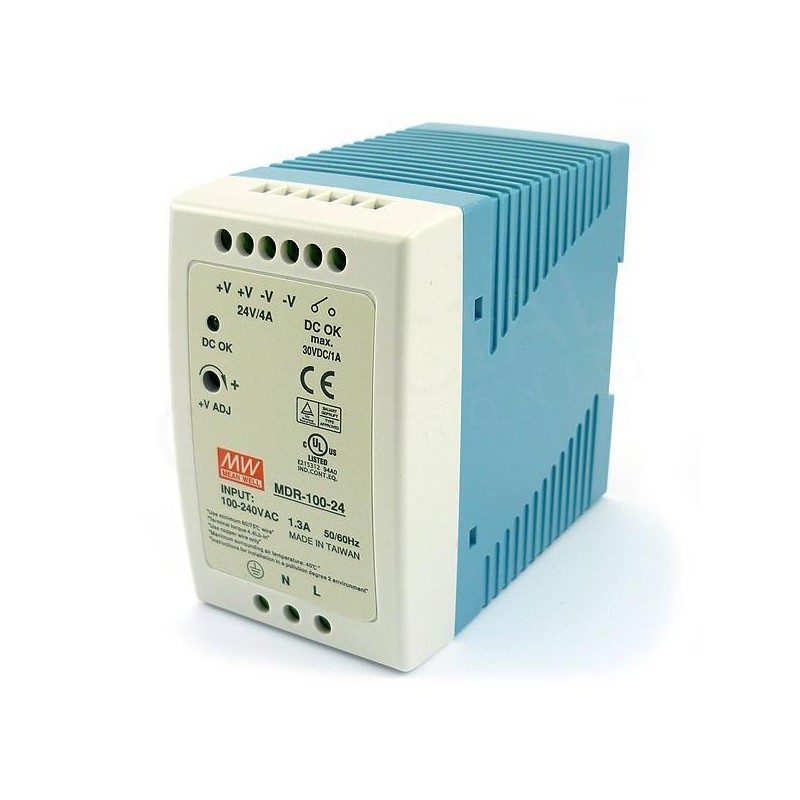 MEANWELL - MDR-100-12 - Průmyslový napájecí zdroj 12V 100W na DIN lištu