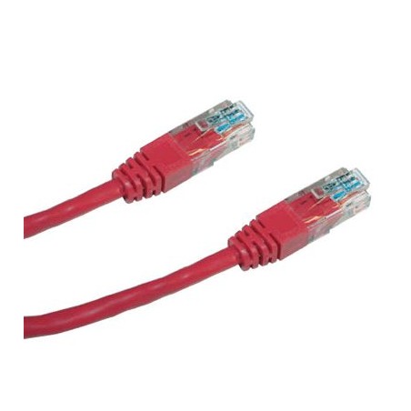 DATACOM patch cord UTP cat5e 3M červený
