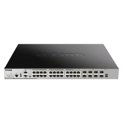 D-Link DGS-3630-28PC/SI L3 sw 24Gb PoE, 4x10G SFP+