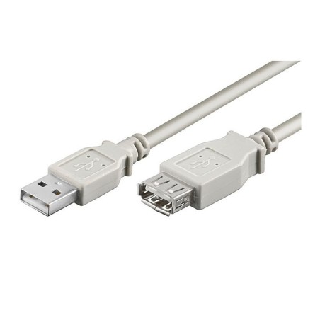 PREMIUMCORD Kabel USB 2.0 A-A 5m, prodlužovací (M/F) šedý