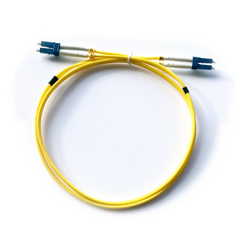 Optický patchkabel duplexní, LC-LC 9/125um SM, 1m, OS2
