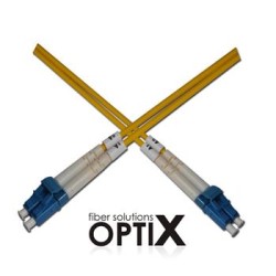 Optický patchkabel duplexní, LC-LC 9/125um SM, 3m, OS2