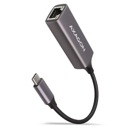 AXAGON ADE-TRC, USB-C 3.2 Gen 1 - Gigabit Ethernet síťová karta, auto instal, titanově šedá