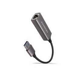 AXAGON ADE-TR, USB-A 3.2 Gen 1 - Gigabit Ethernet síťová karta, auto instal, titanově šedá