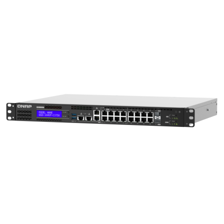 QNAP řízený switch QGD-1602P-C3558-8G (8x GbE PoE + 8x 2,5 GbE PoE + 2x 10GbE SFP+ / 8GB RAM )