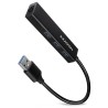 AXAGON HMA-GL3A, USB 3.2 Gen 1 hub, porty 3x USB-A + Gigabit Ethernet, kovový, kabel USB-A 20cm