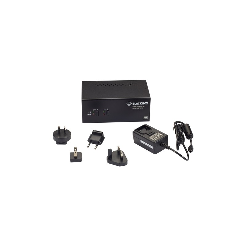 BlackBox KVM Switch - Dual-Monitor,DisplayPort 1.2,4K/60Hz