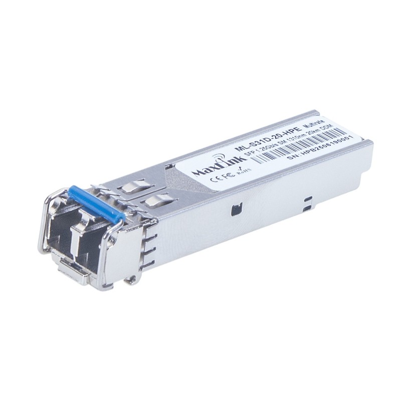 MaxLink 1.25G SFP optický HP modul, SM, 1310nm, 20km, 2x LC konektor, DDM, HPE kompatibilní