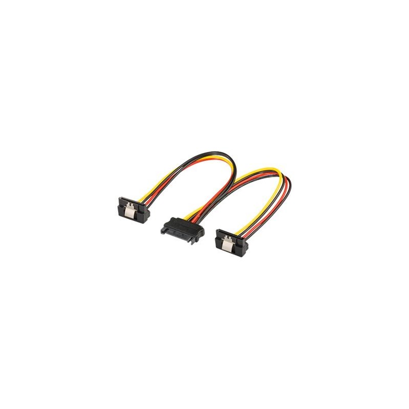 PremiumCord Napájecí rozdvojka k HDD SATA - 2x SATA zalomený 90°