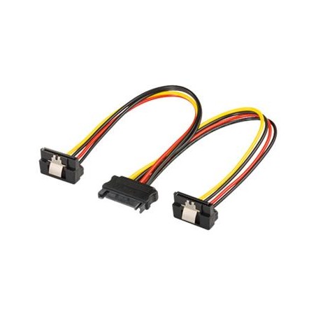 PremiumCord Napájecí rozdvojka k HDD SATA - 2x SATA zalomený 90°