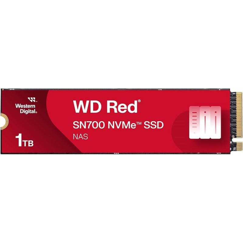QNAP WD, SSD, Red SN700, PCIe NVMe Gen3, M.2 2280, 1TB, WDS100T1R0C