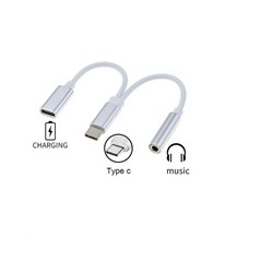 PremiumCord Převodník USB-C na audio konektor jack 3,5mm female + USB typ C konektor pro nabíjení