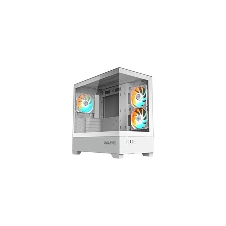 GIGABYTE case GB-C201PI, Mid tower, 2xUSB 3.0, 3x 120mm ARGB Fan, bílá