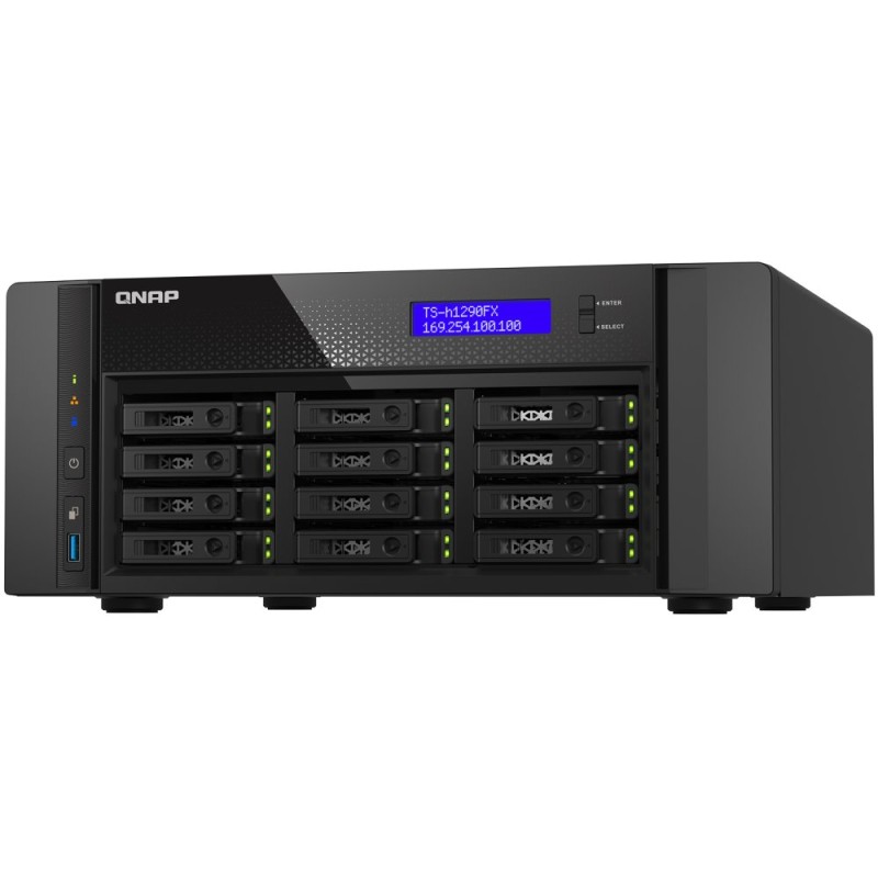QNAP TS-h1290FX-7232P-64G (AMD EPYC, 64GB ECC RAM, 12x 2,5" U.2, 2x M.2 NVMe, 2x 2,5GbE, 2x 25GbE)
