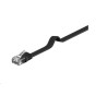 PremiumCord Plochý patch kabel UTP RJ45-RJ45 CAT6 10m černá
